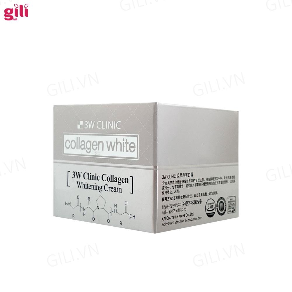 Kem dưỡng trắng da 3W Clinic Collagen Whitening Cream 60ml chính hãng