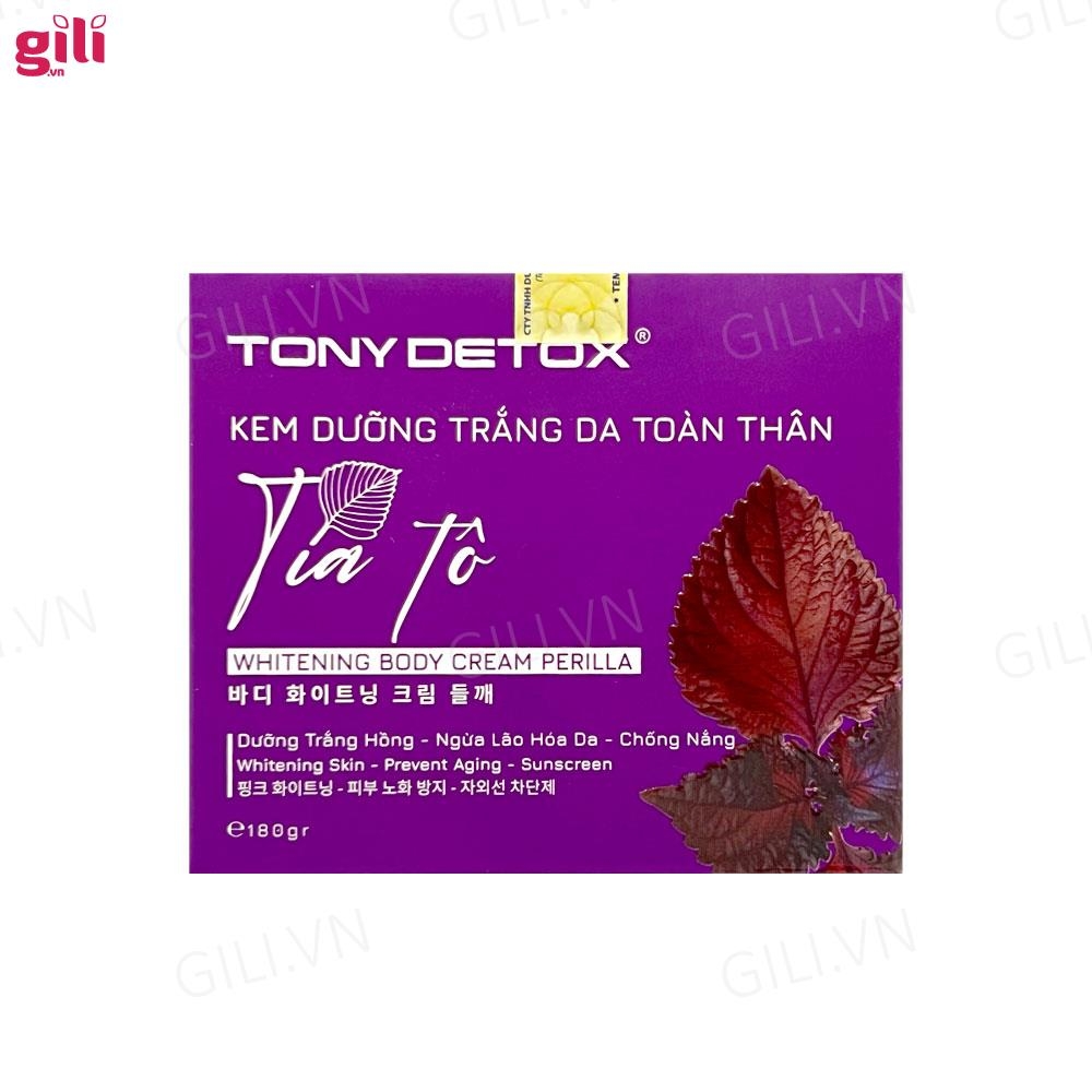 Kem dưỡng trắng da Body Tía Tô Tony Detox 180gr chính hãng