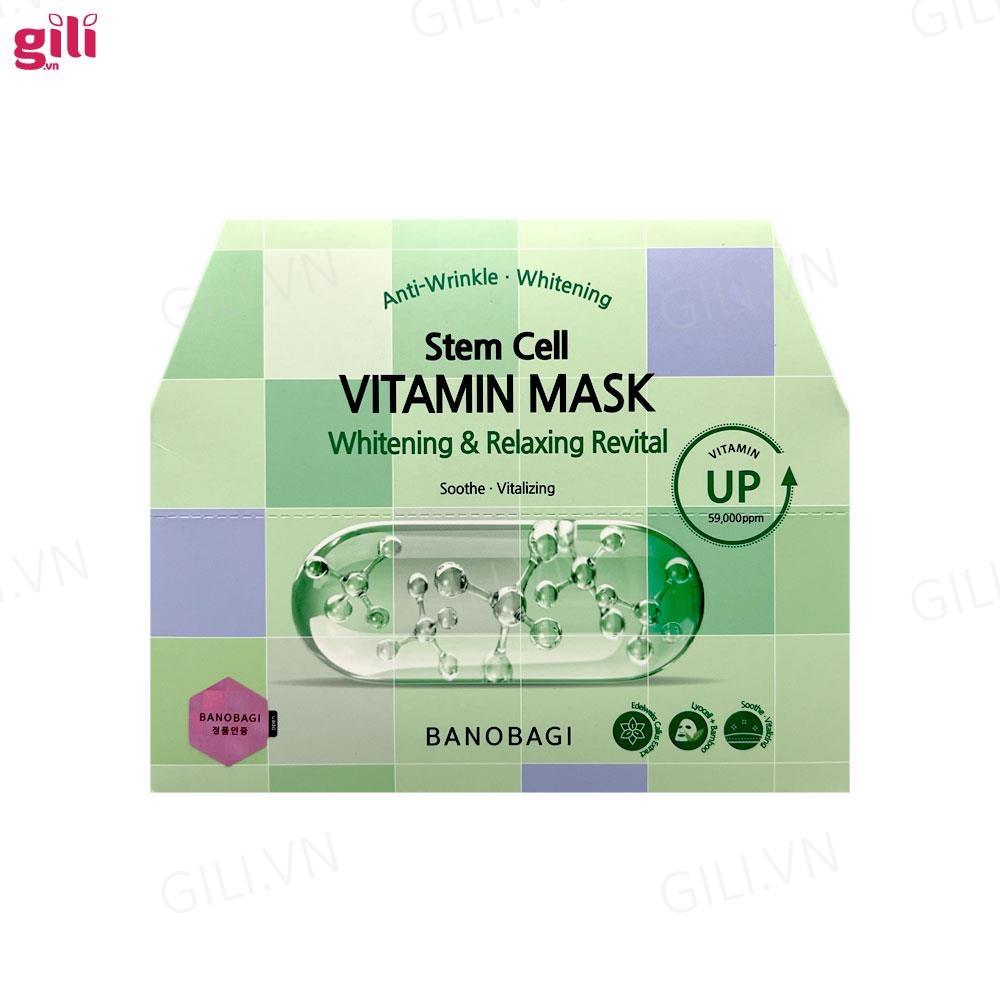 Mặt nạ Banobagi Stem Cell Whitening & Relaxing set 10 miếng chính hãng