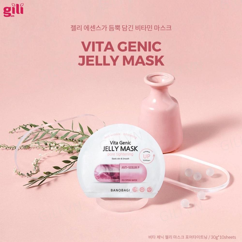 Mặt nạ Banobagi Vita Genic Jelly Mask Pore Hồng set 10 miếng chính hãng