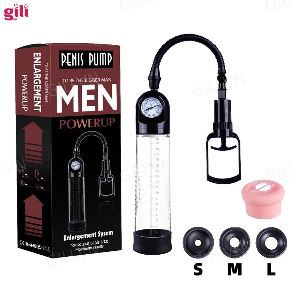 Máy tập tăng kích thước dương vật Penis Pump đồng hồ chính hãng