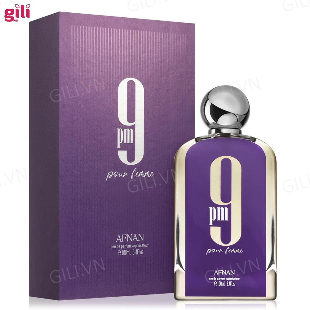 Nước hoa nữ Afnan 9pm tím Pour Femme 100ml chính hãng