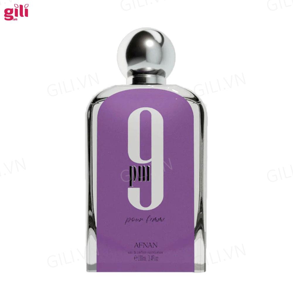 Nước hoa nữ Afnan 9pm tím Pour Femme 100ml chính hãng