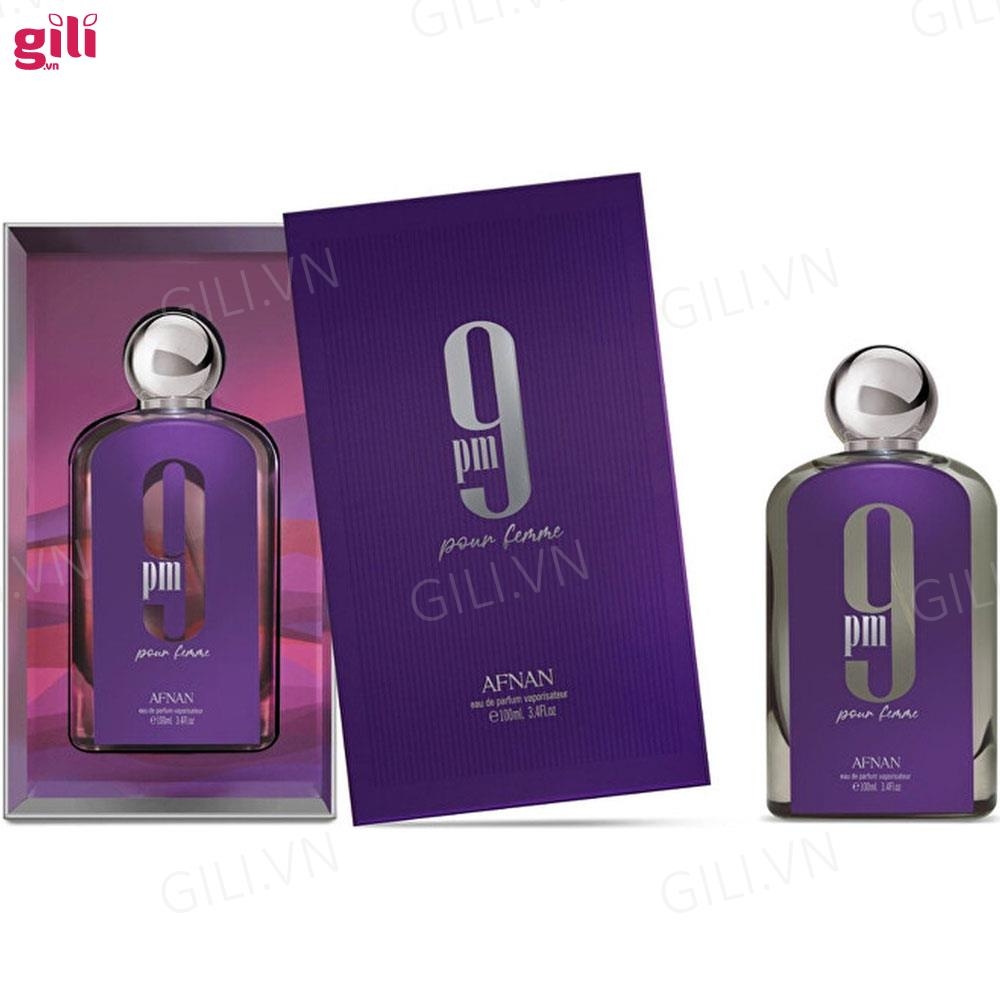Nước hoa nữ Afnan 9pm tím Pour Femme 100ml chính hãng