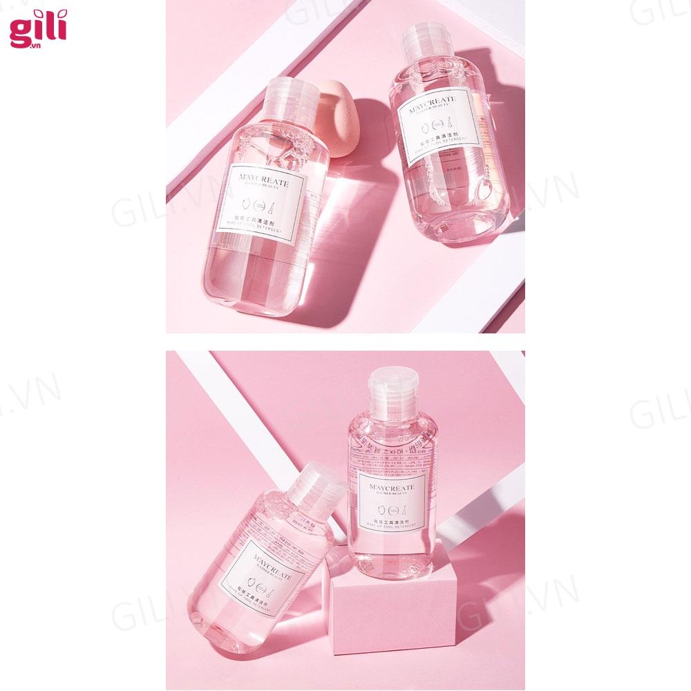 Nước rửa vệ sinh dụng cụ makeup Maycreate 160gr chính hãng
