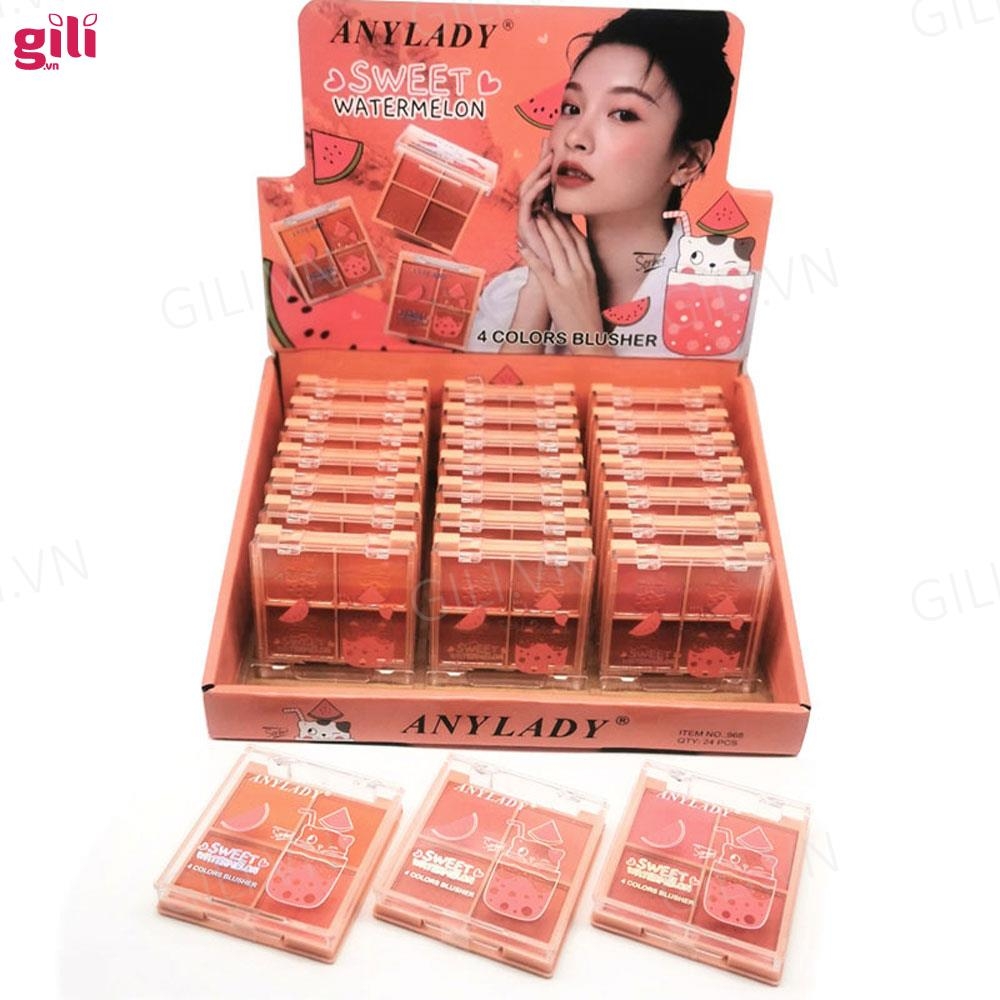 Phấn má hồng Anylady Blusher Palette 4 ô chính hãng