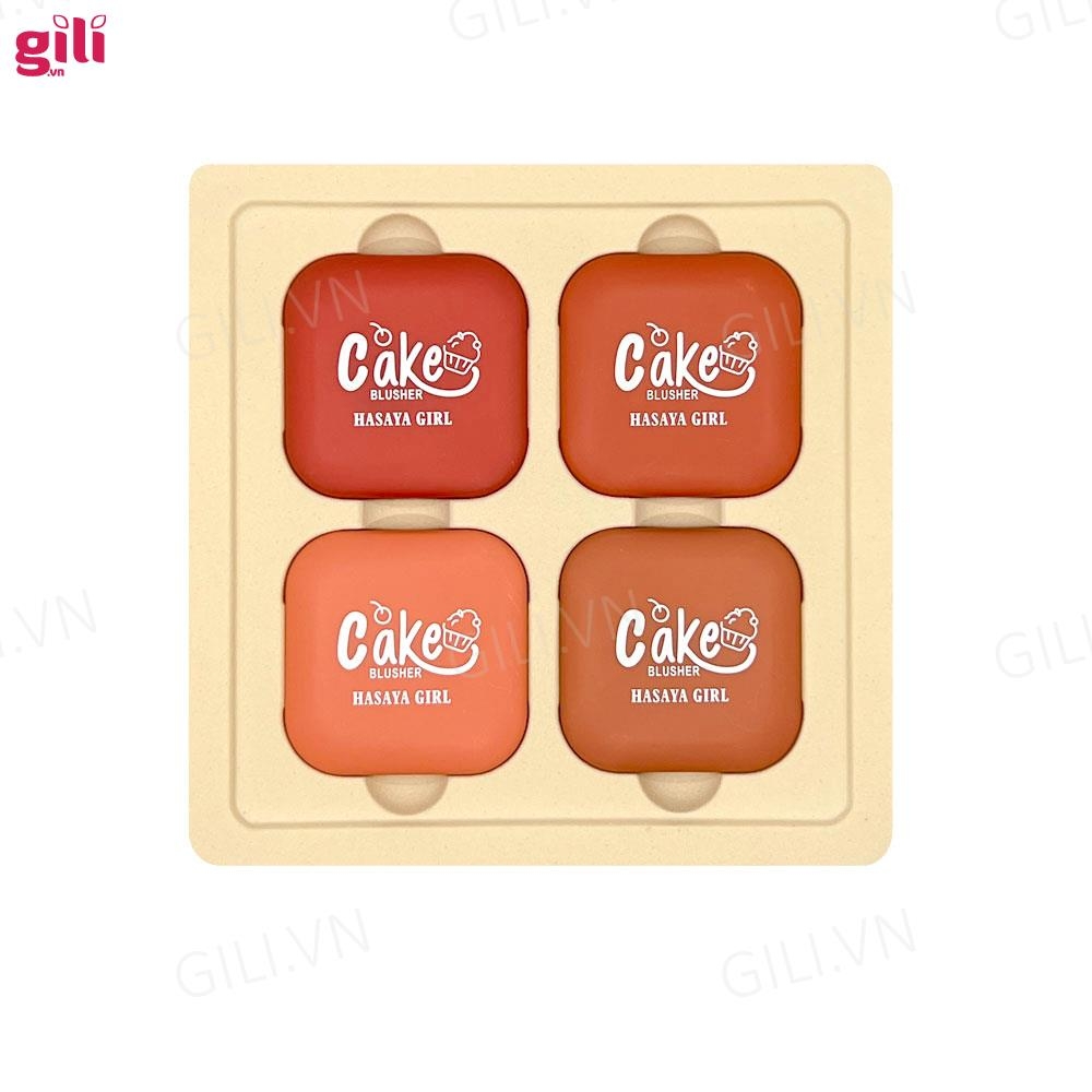 Set phấn má hồng Vuông Hasaya Girl Blusher 4 hộp chính hãng