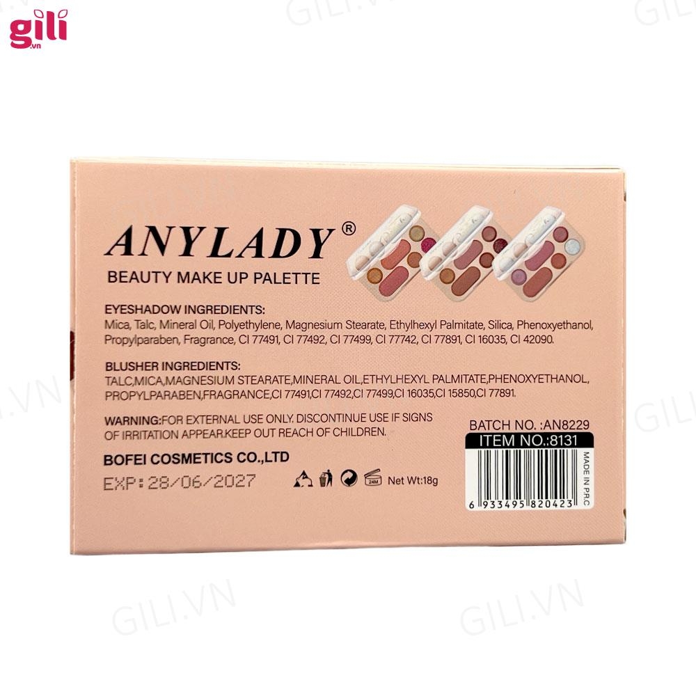 Phấn mắt Anylady 9 ô chính hãng