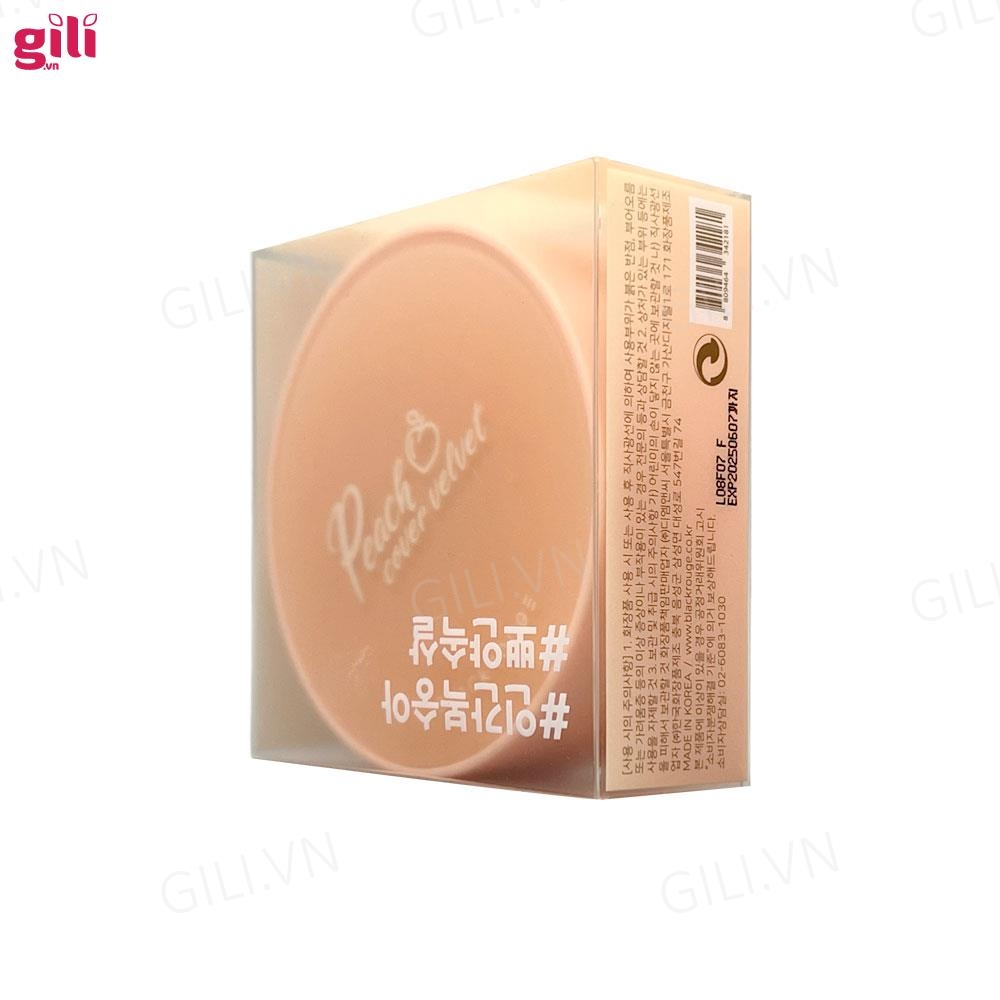 Phấn nước Black Rouge Peach Cover Velvet Cushion 14gr chính hãng