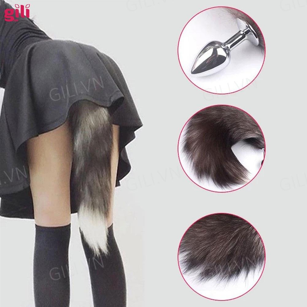 BDSM Plug đuôi chồn chuôi inox bạo dâm chính hãng