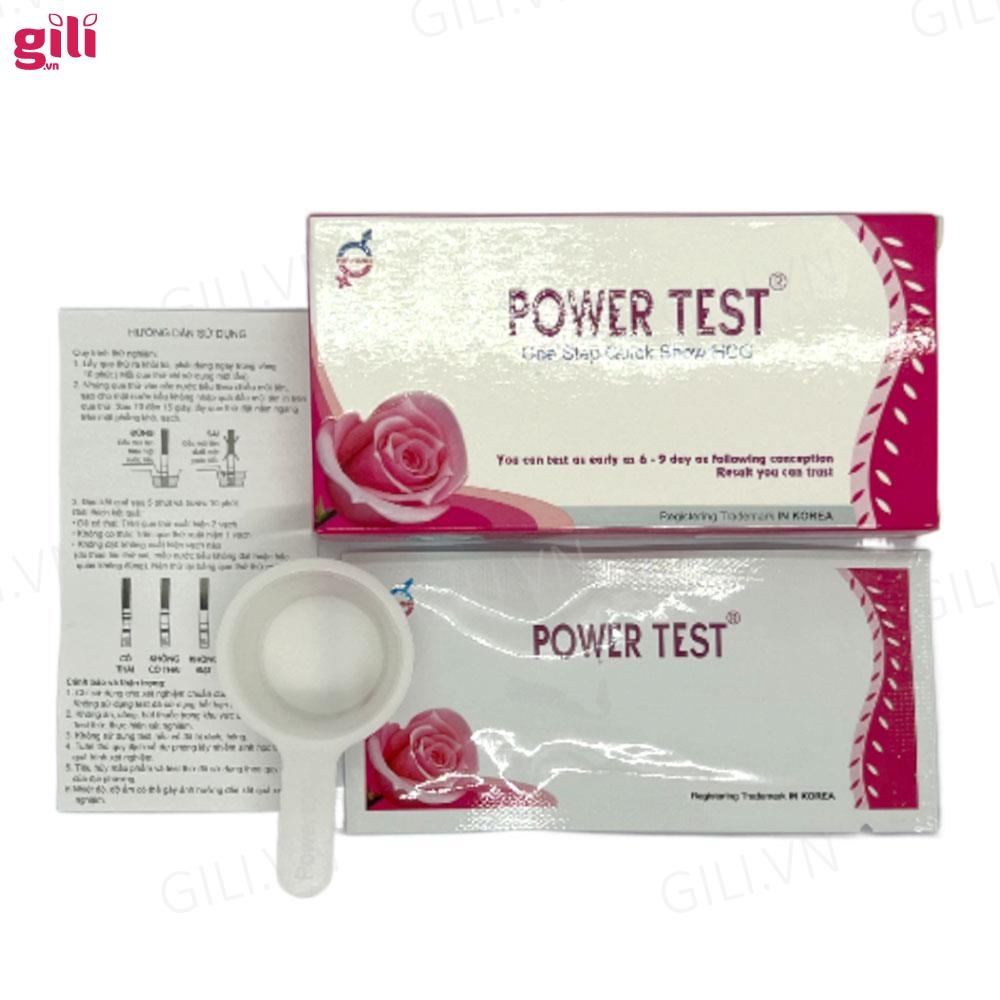 Que thử thai nhanh Power Test hộp 1 test chính hãng