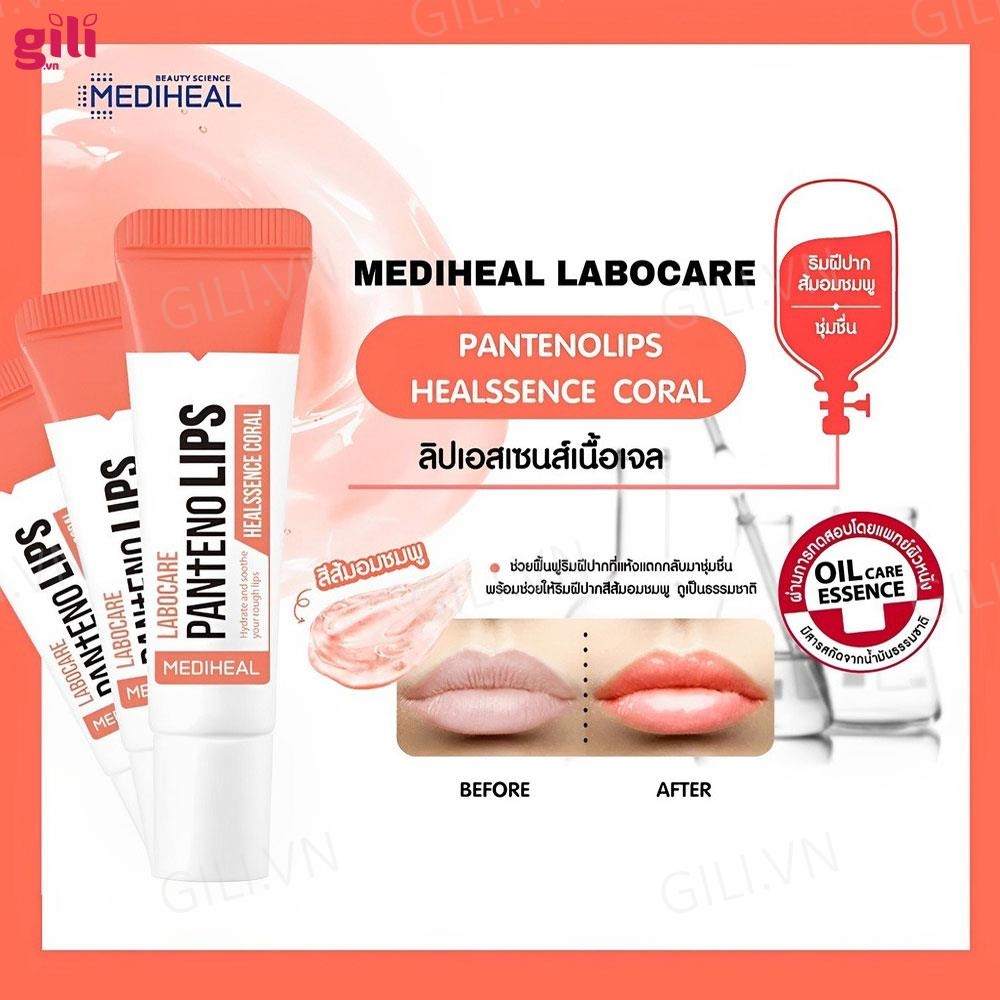 Son dưỡng Mediheal Labocare Pantenolips Healssence Coral Cam 10ml chính hãng