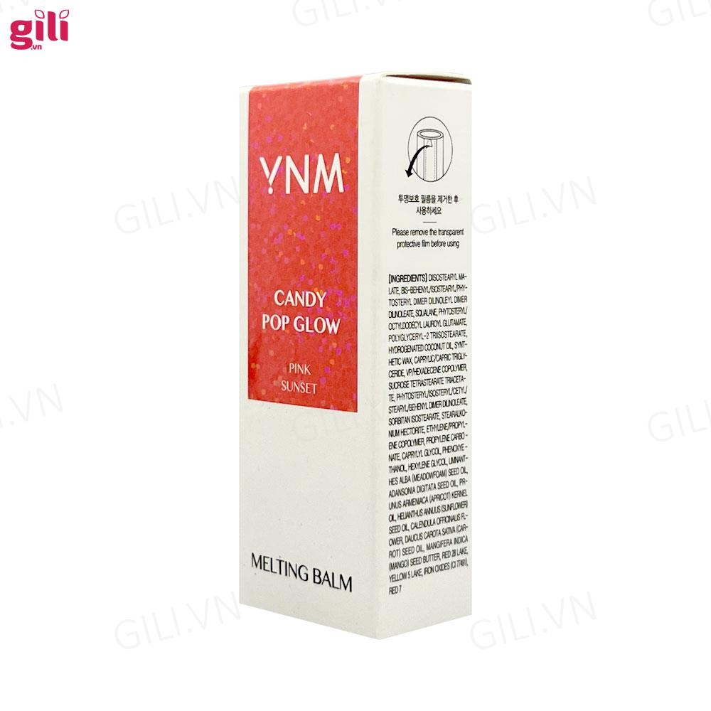 Son dưỡng YNM Candy Pop Glow Melting Balm Pink Sunset 3g chính hãng