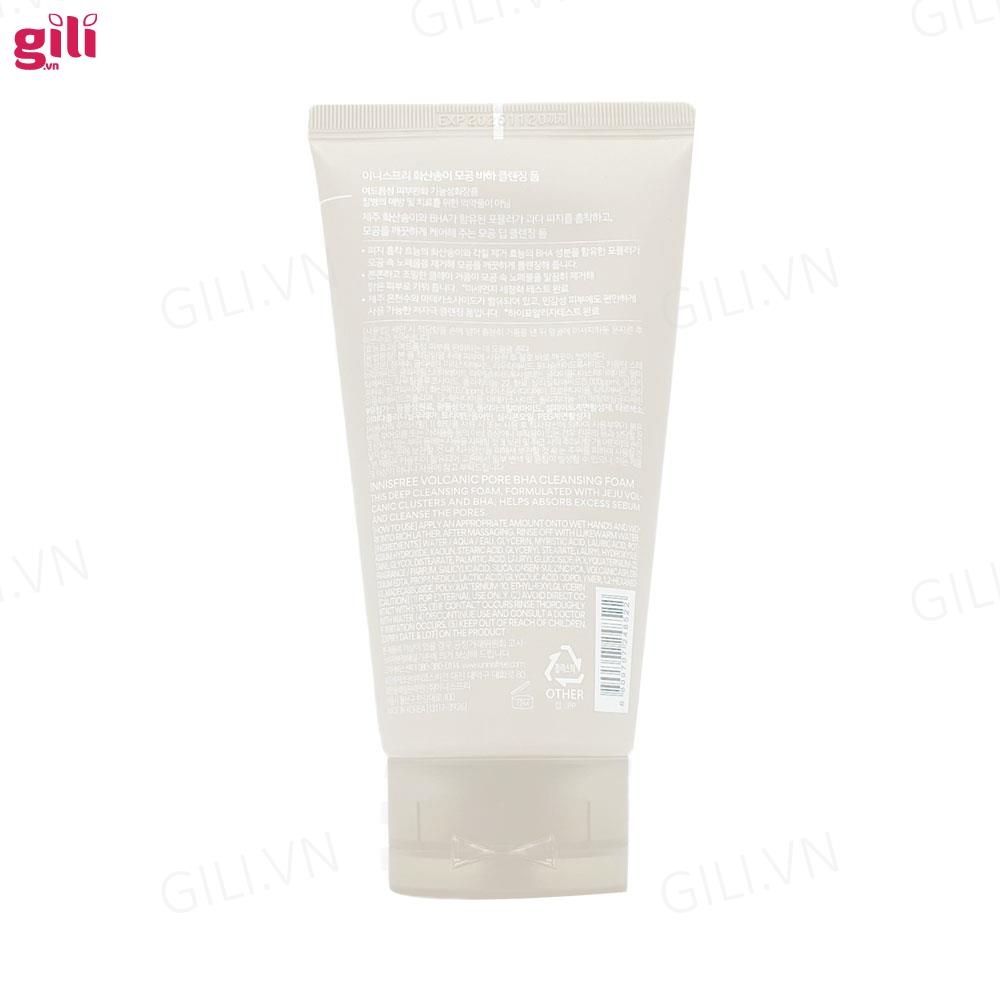 Sữa rửa mặt Innisfree Volcanic Pore BHA Cleansing 150ml chính hãng