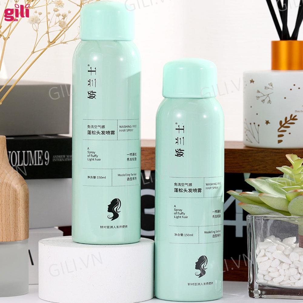 Dầu gội khô Luckyfine Washing Free Hair Spray Xanh 150ml chính hãng