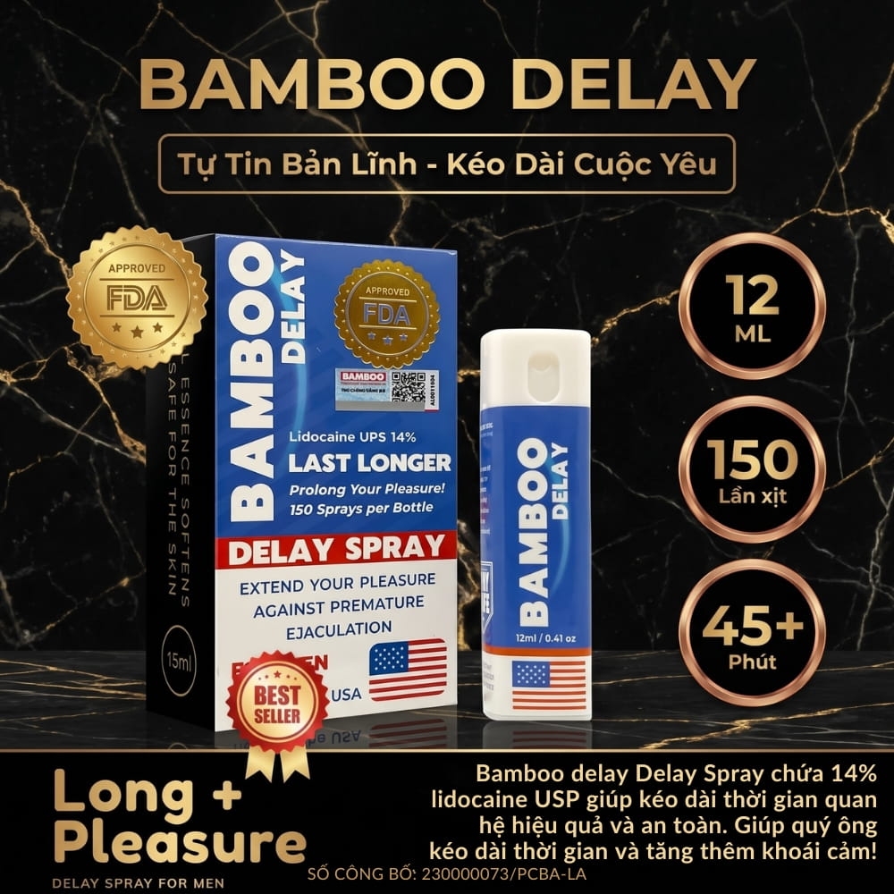 Xịt chống xuất tinh sớm Bamboo Delay Spray 12ml