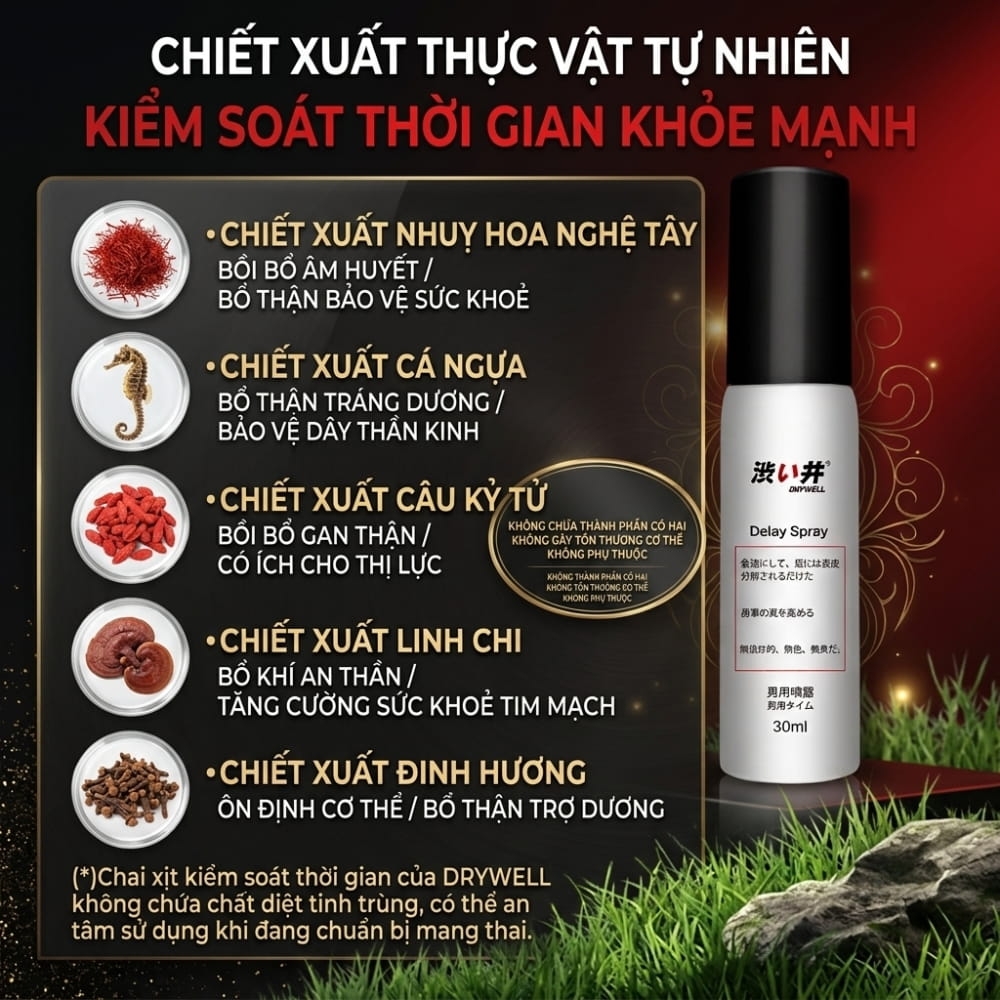 Xịt chống xuất tinh sớm DryWell Shibui D-10 30ml