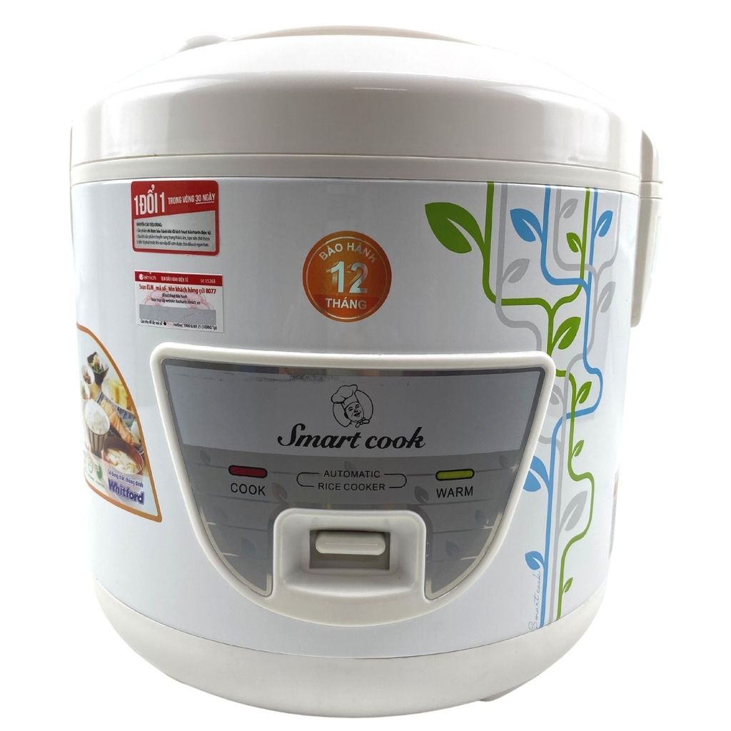 Nồi cơm điện cao cấp Smartcook 1.8L, nồi cơm điện nắp gài Smartcook RCS-1788