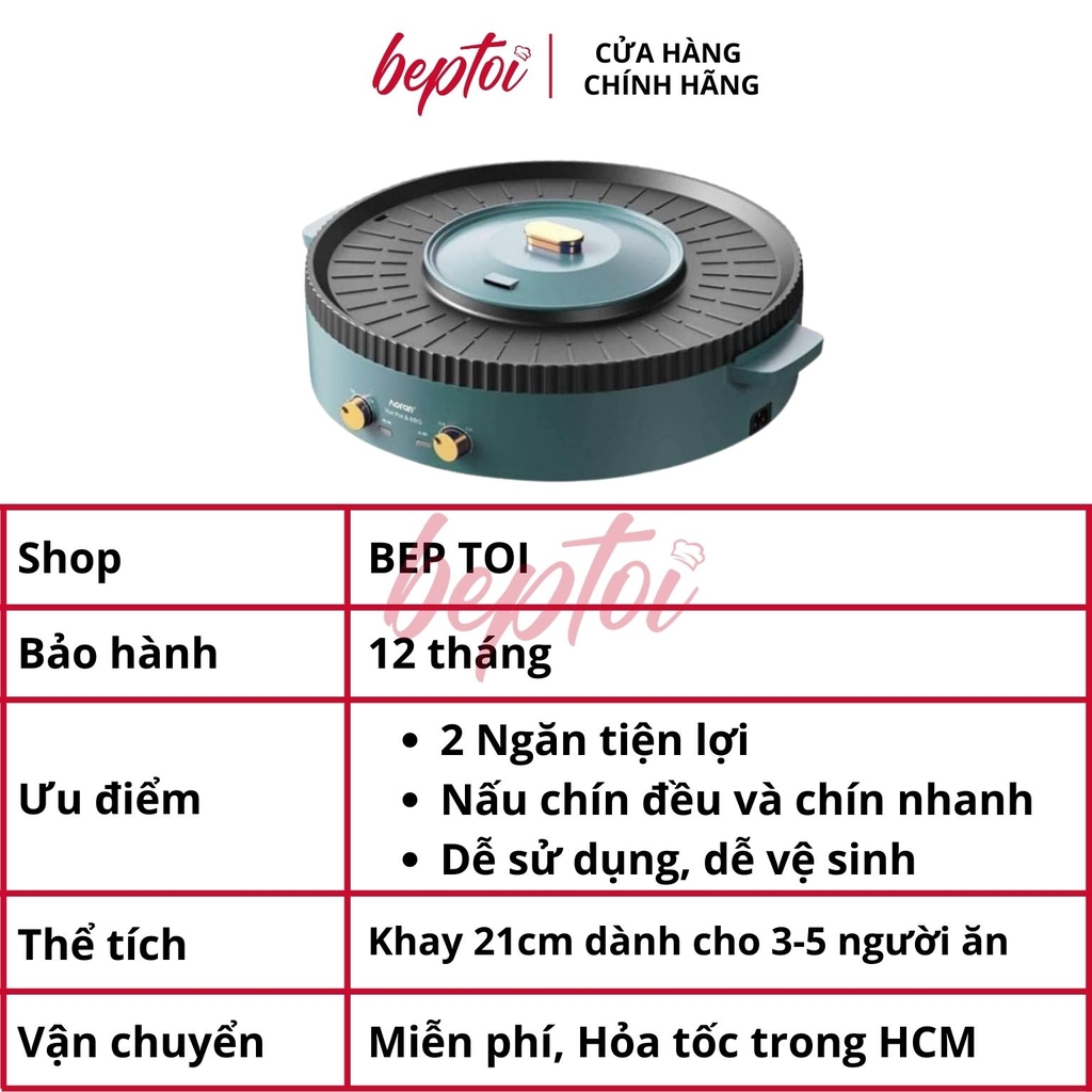 Nồi lẩu nướng đa năng 2 trong 1, nồi lẩu nướng điện Nineshield KB-518