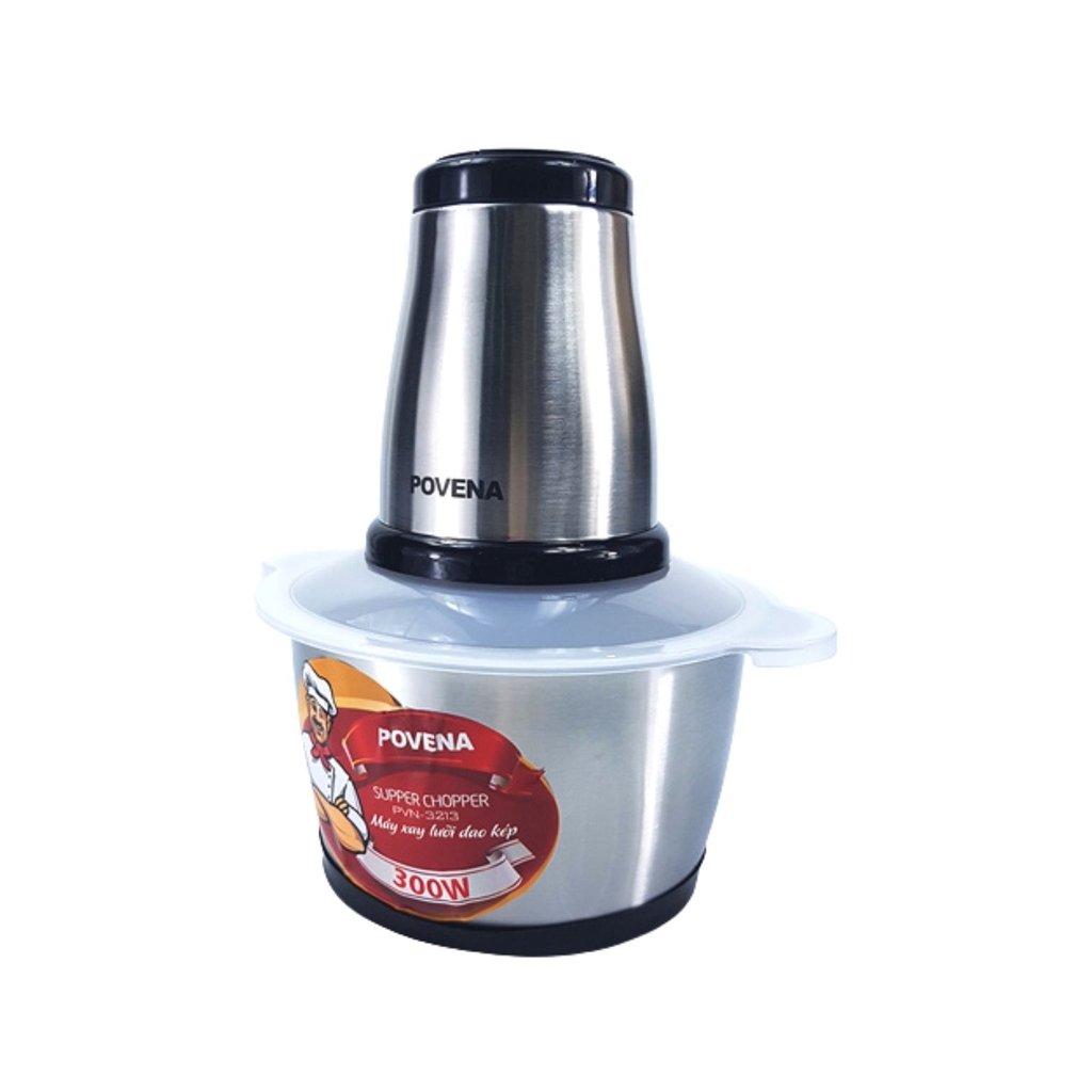 Máy xay thịt cối inox 2L Povena PVN-3213