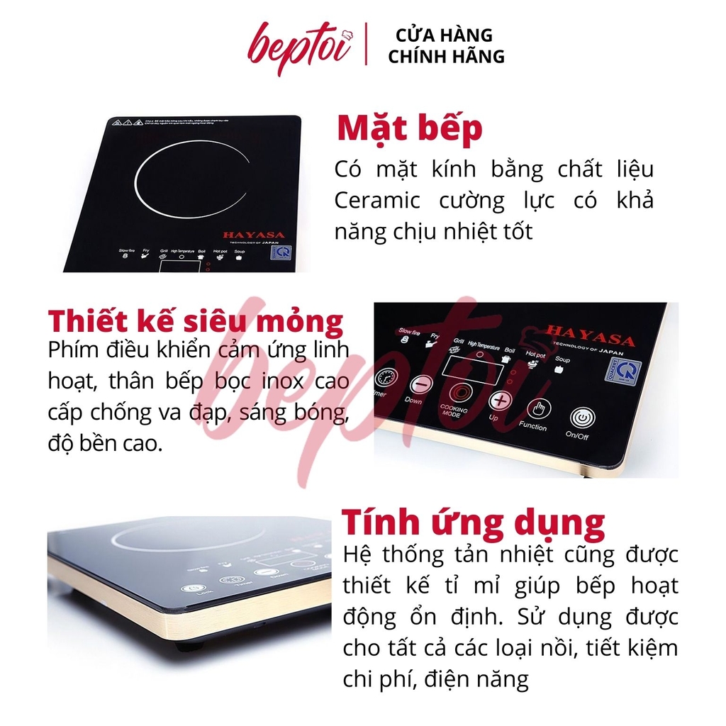 Bếp Hồng Ngoại Đơn / Bếp Điện Hồng Ngoại 2 Vòng Nhiệt HAYASA HA-78 Slim / KHÔNG KÉN NỒI