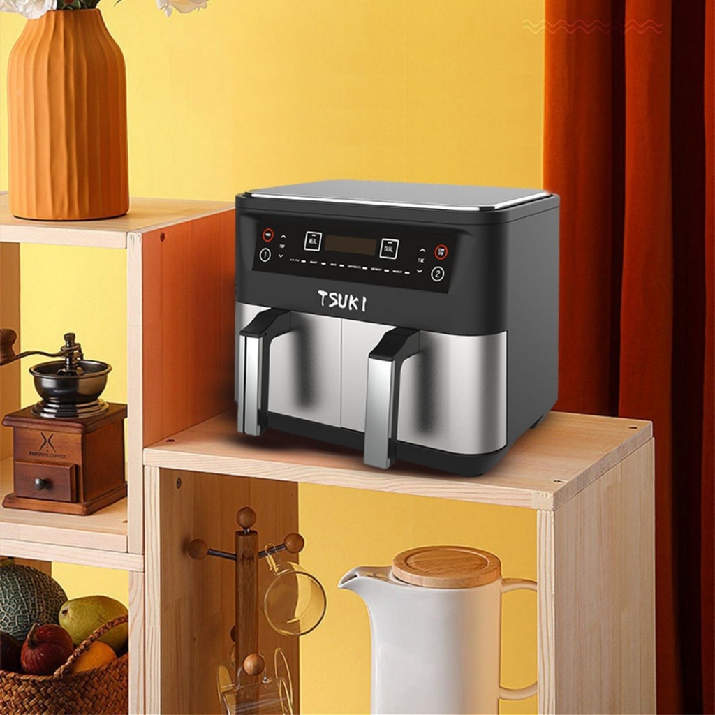 Nồi chiên không dầu 2 ngăn 10L Tsuki TS-AF1001