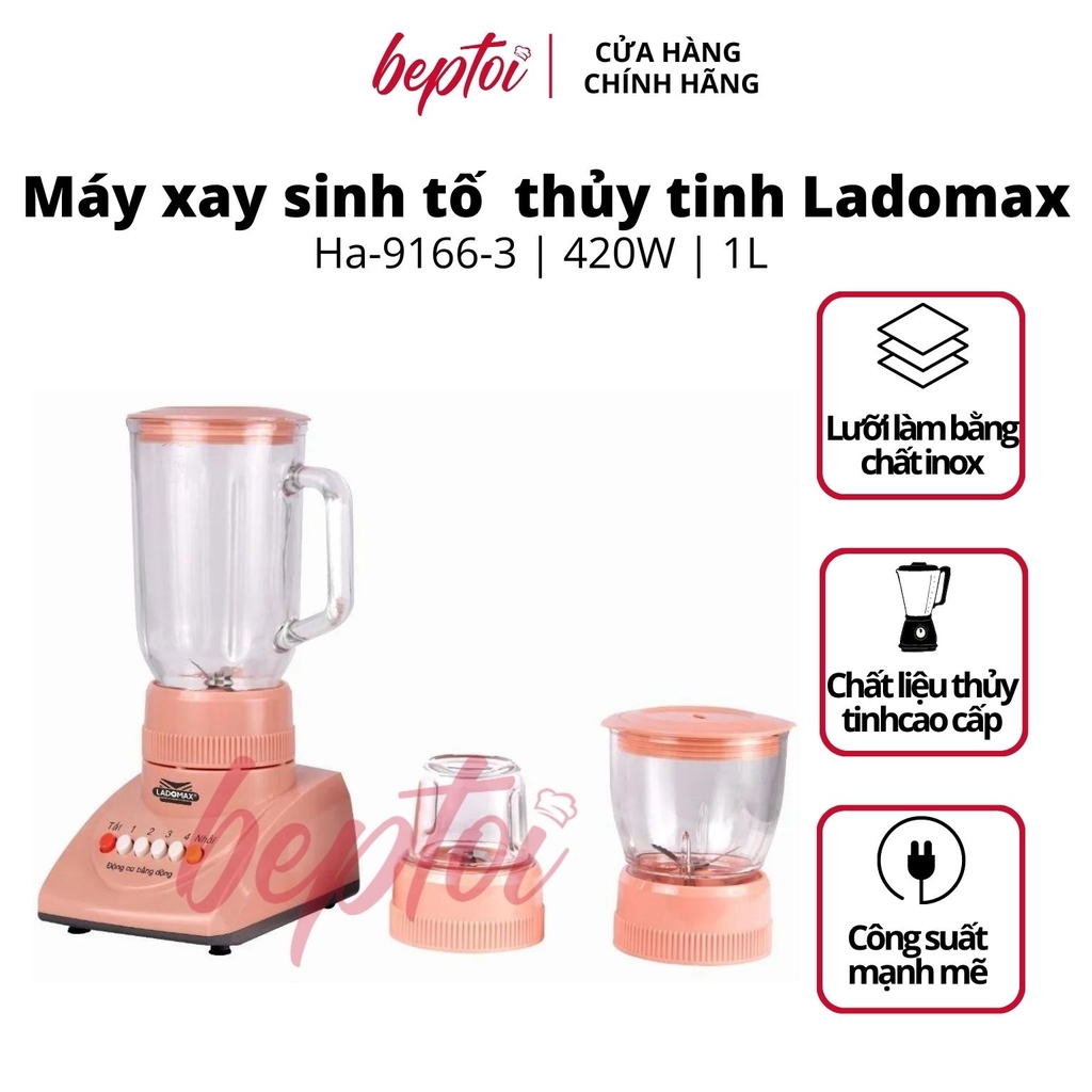 Máy xay sinh tố 3 cối Ladomax HA- 91663
