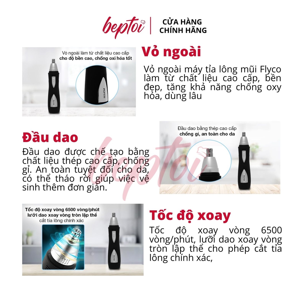 Máy cắt tĩa lông mũi FLYCO FS7805VN