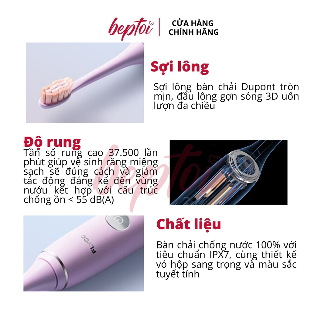 Bàn chải điện chất lượng tốt, giá rẻ sóng âm điện FT7105VN