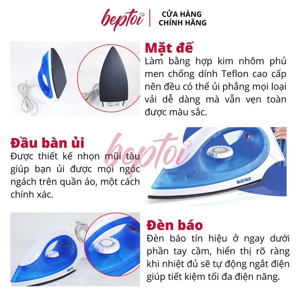 Bàn ủi 1000W Matika MTK-2910