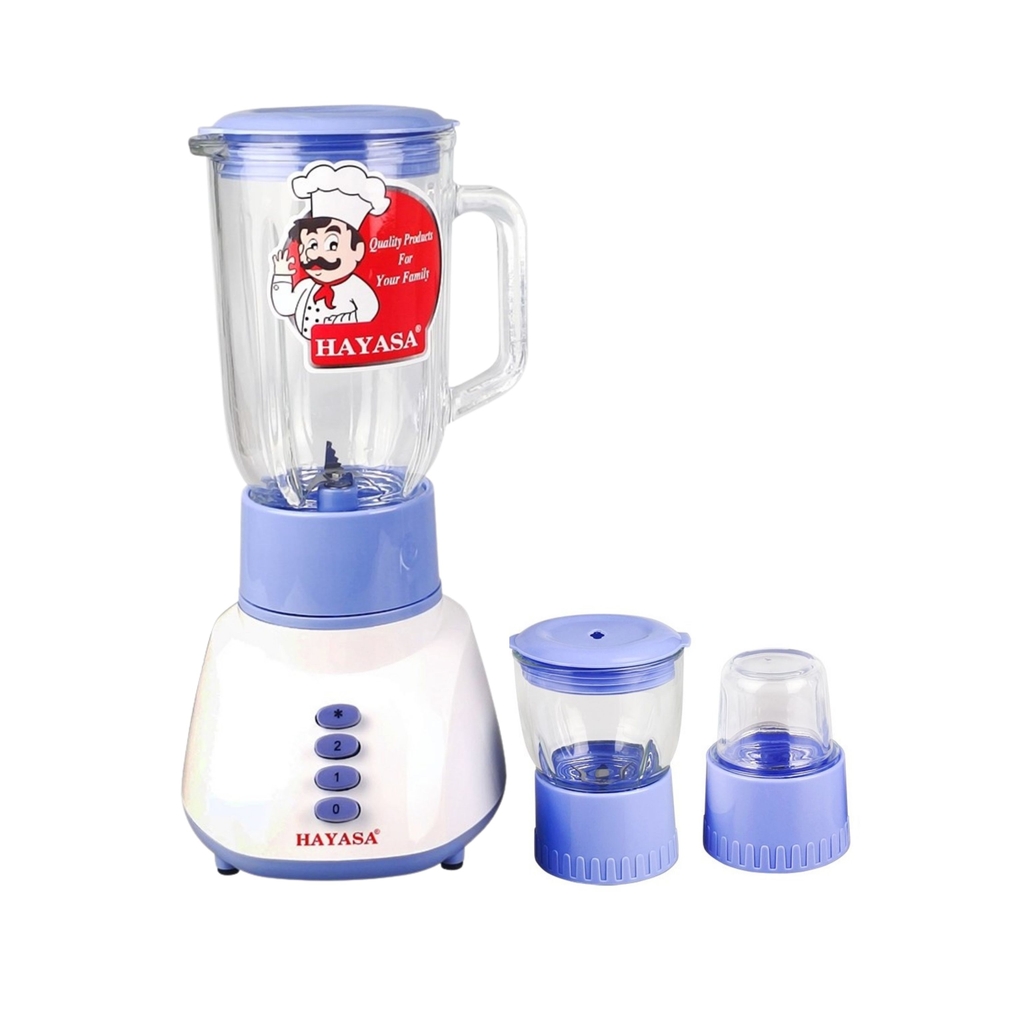 Máy Xay Sinh Tố / Máy Xay Đa Năng Hayasa Ha-0181 / Cối Thủy Tinh - Dao Thép Không Rỉ
