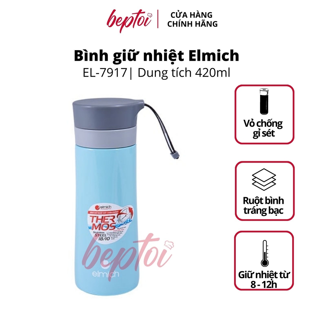 Bình giữ nhiệt Elmich EL7917 Inox 304 420ml