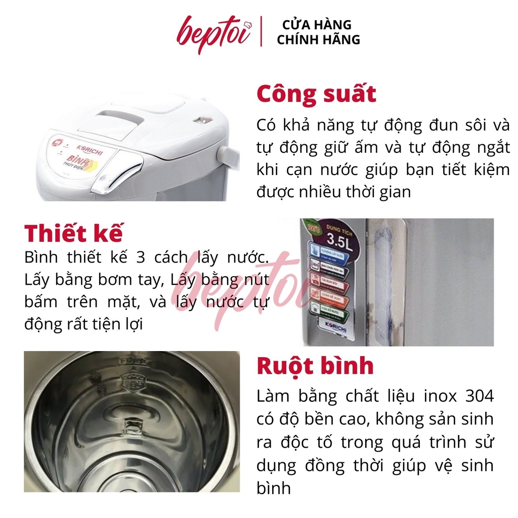 Bình thủy điện 3.5L Lorente LT-5035
