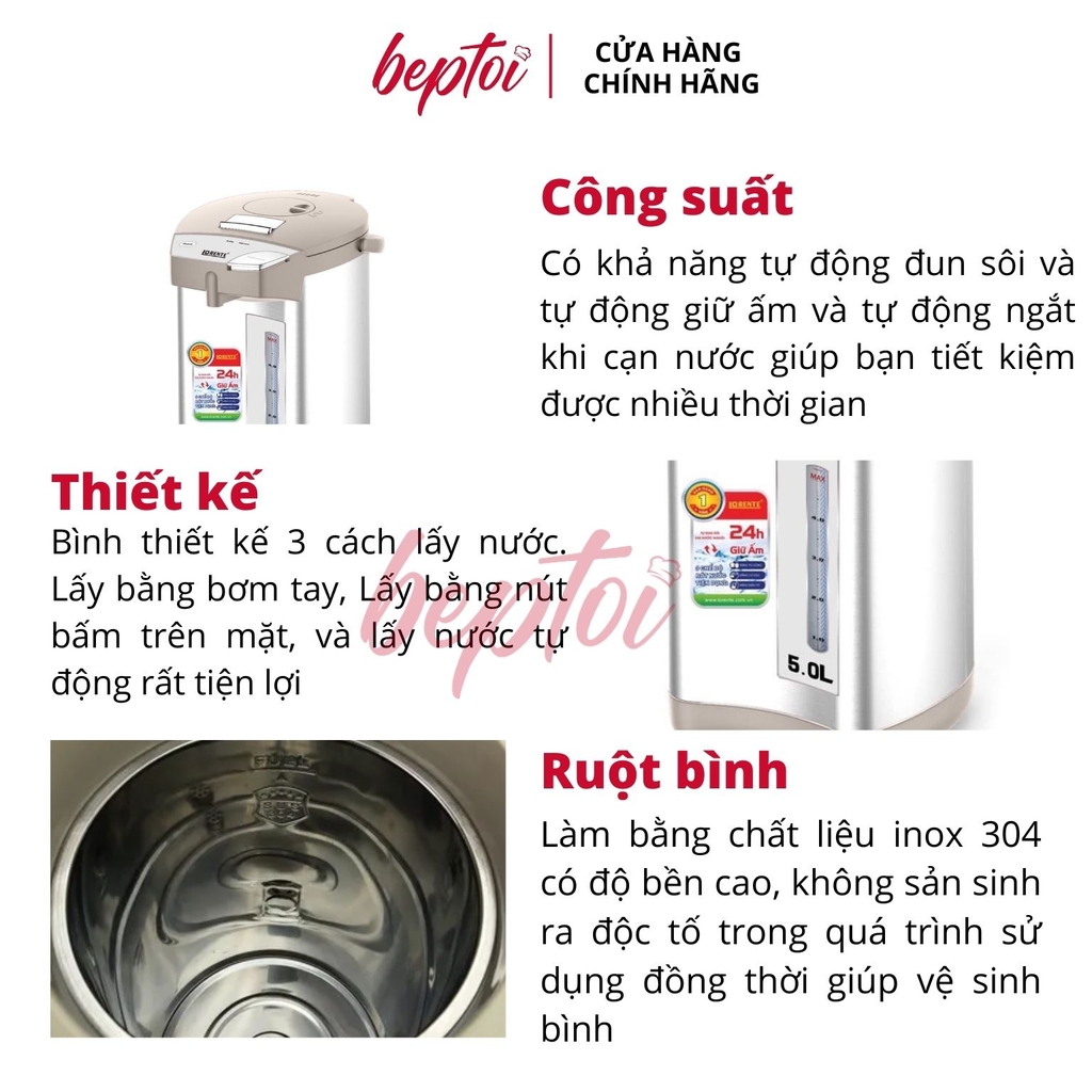 Bình thủy điện 5L Lorente LT-5050