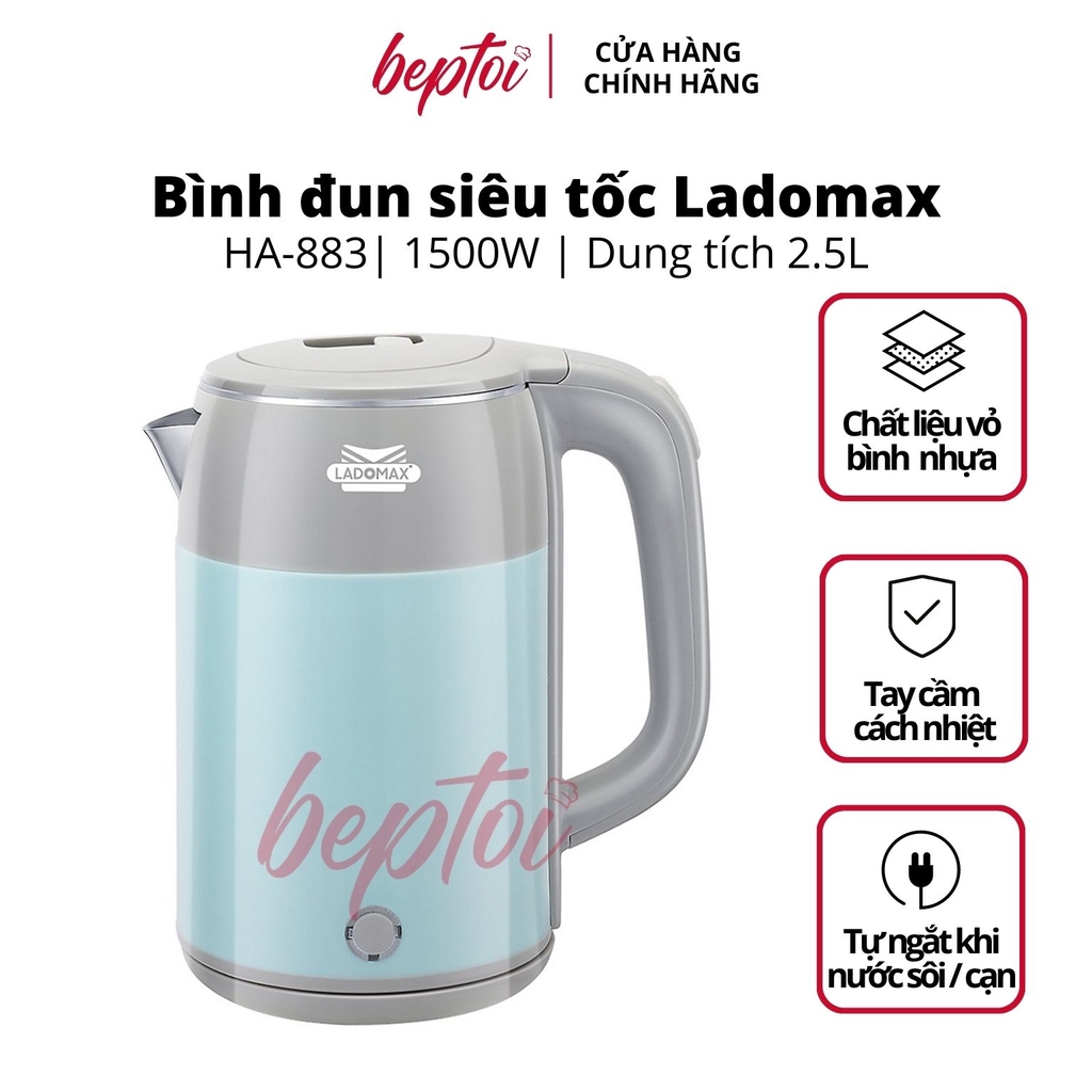 Ấm siêu tốc 2.5L Ladomax HA-883