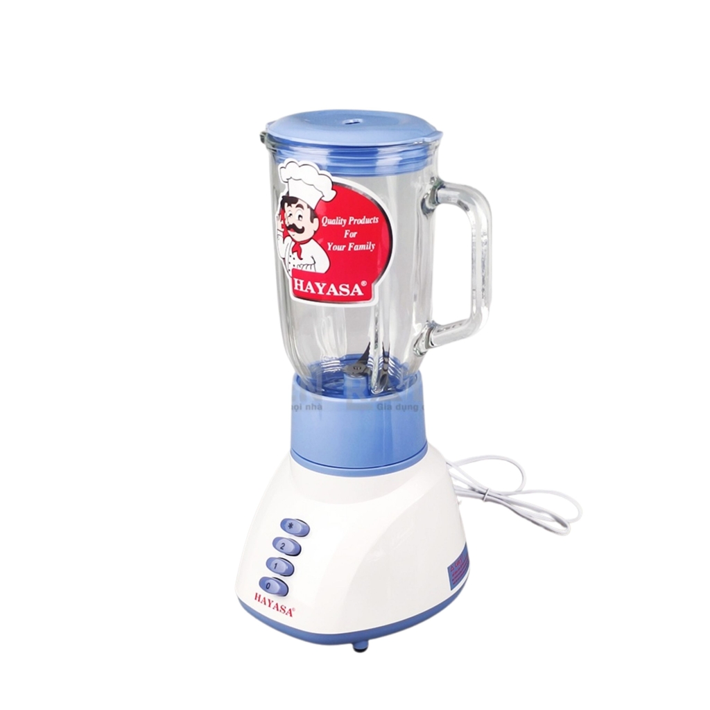 Máy Xay Sinh Tố / Máy Xay Đa Năng Hayasa Ha-0181 / Cối Thủy Tinh - Dao Thép Không Rỉ