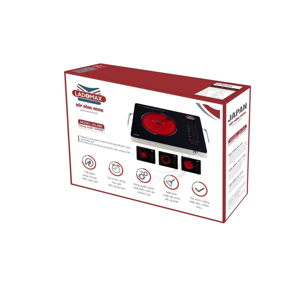 Bếp Hồng Ngoại Ladomax HA-669 – Hiệu Suất Vượt Trội, Tiết Kiệm Điện, Bền Bỉ Theo Thời Gian