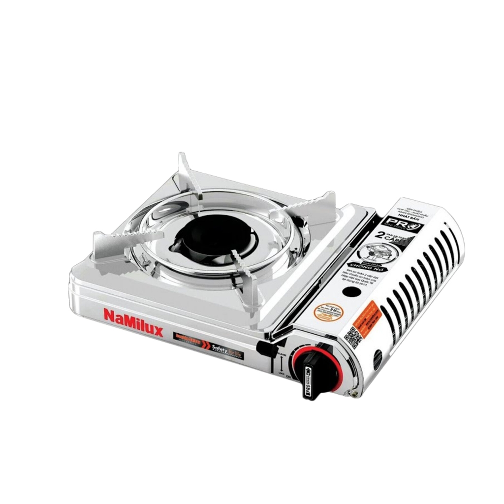 Bếp Gas Mini Inox / Bếp Gas Namilux 2S PL2021AS / Van An Toàn 2 Cấp Chống Cháy Nổ