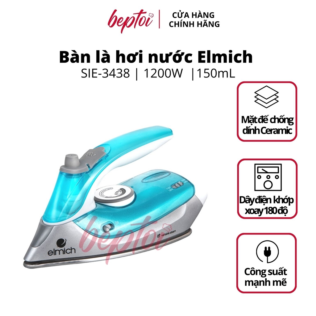 Bàn ủi điện Elmich công suất 1100W, Bàn là hơi nước Elmich SIE-3438