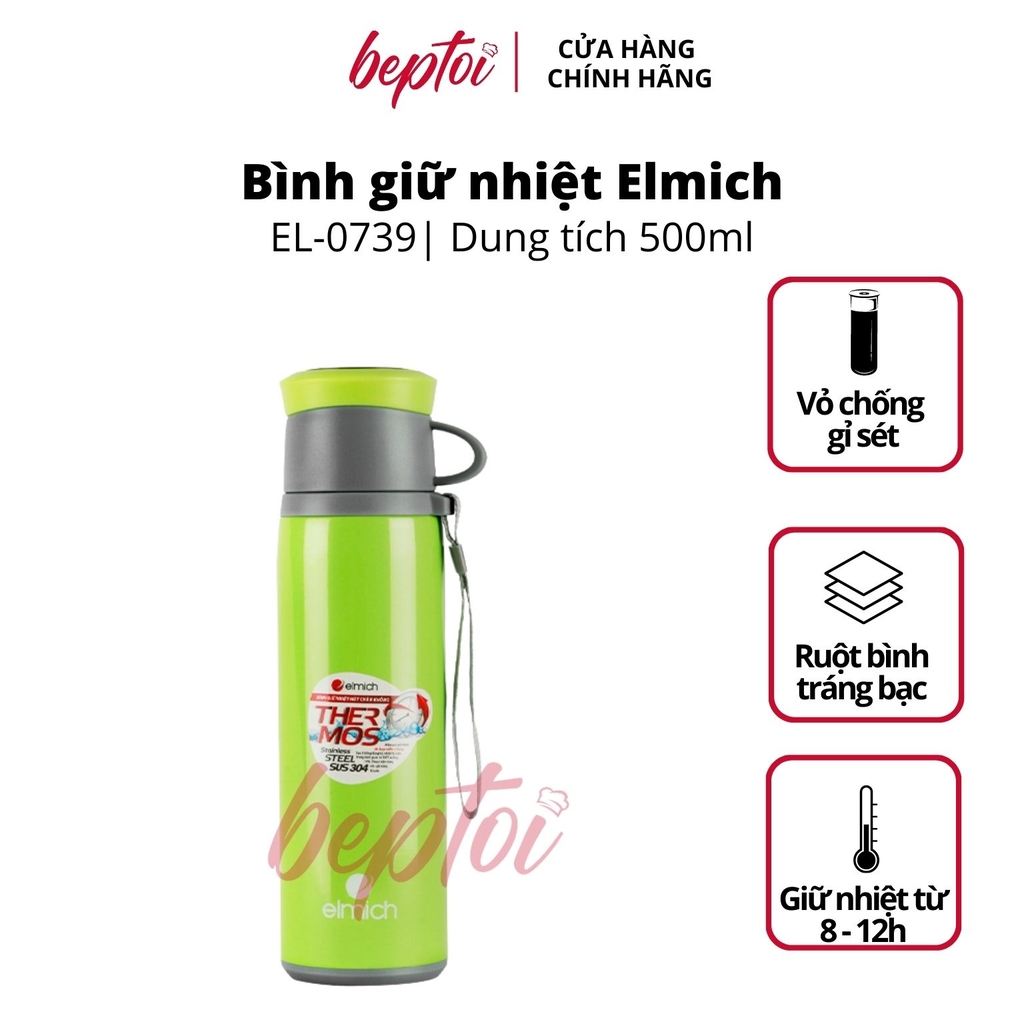 Bình giữ nhiệt Elmich EL0739 Inox 304 500ml