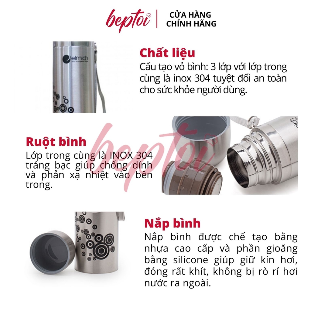Bình giữ nhiệt Elmich EL5458 Inox 304 500ml