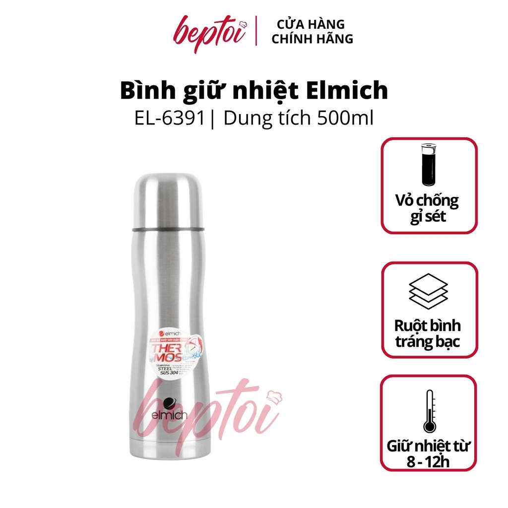 Bình giữ nhiệt Elmich EL6391 Inox 304 500ml