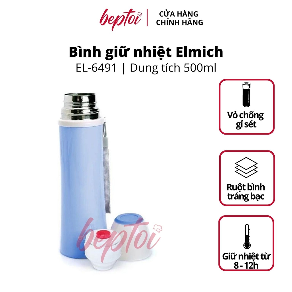 Bình giữ nhiệt Elmich EL6491 Inox 304 500ml