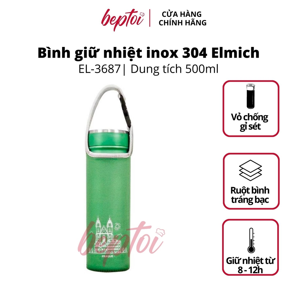 Bình giữ nhiệt Elmich EL-3687 Inox 304 500ml