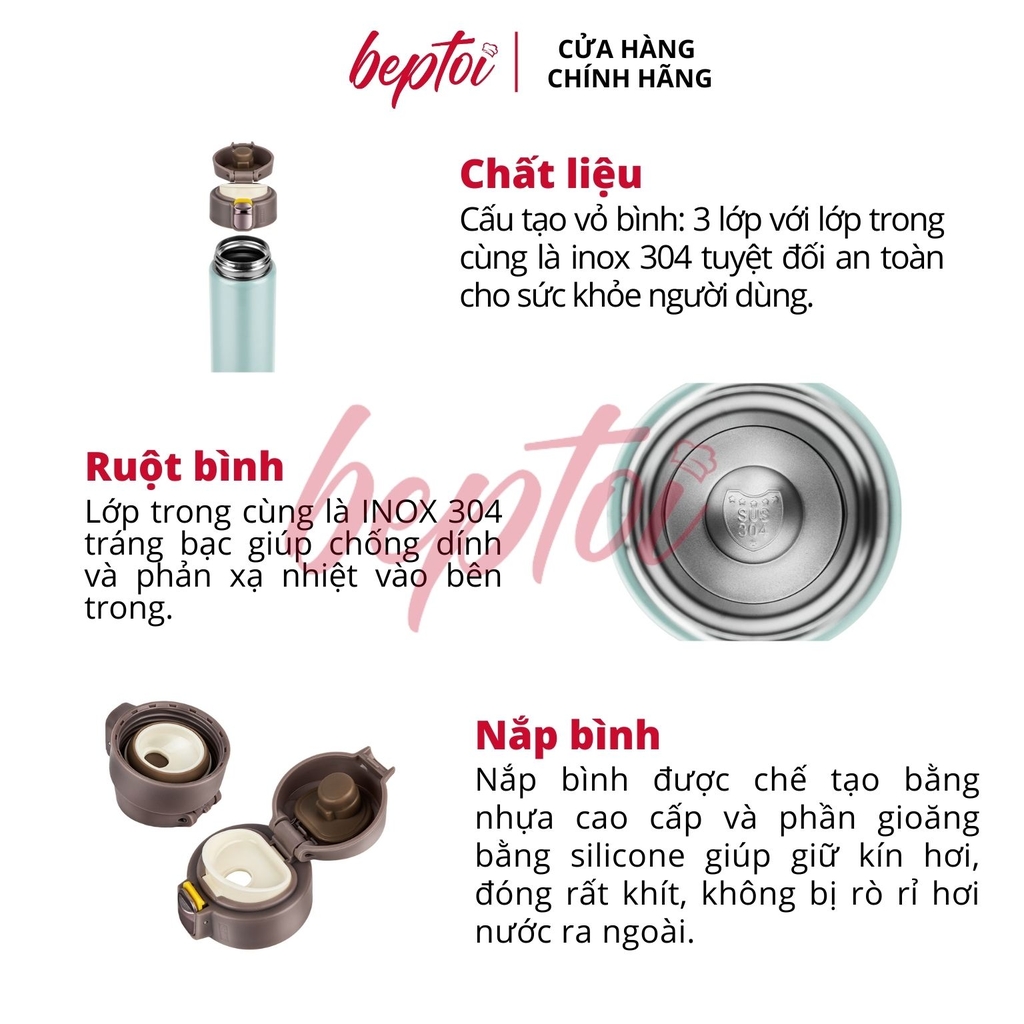 Bình giữ nhiệt Elmich EL8295BE Inox 304 500ml