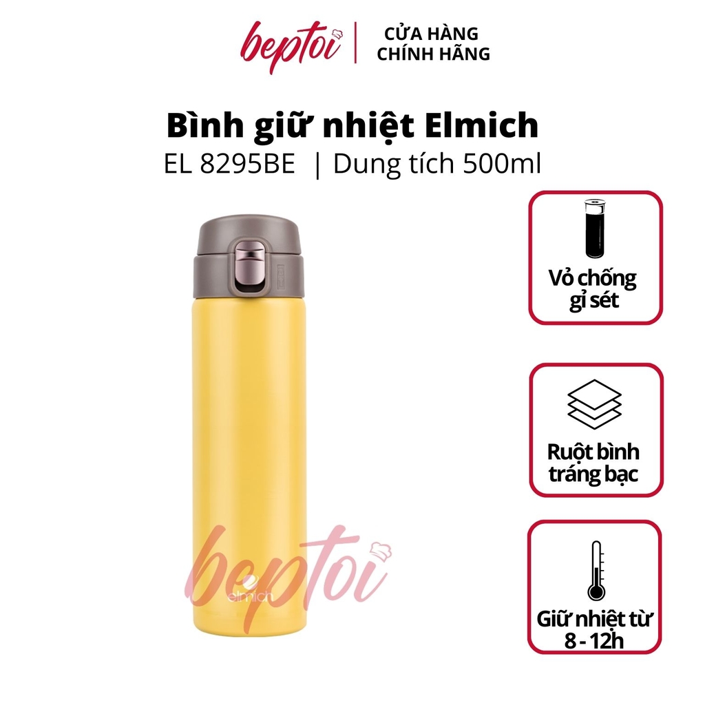 Bình giữ nhiệt Elmich EL8295Y Inox 304 500ml