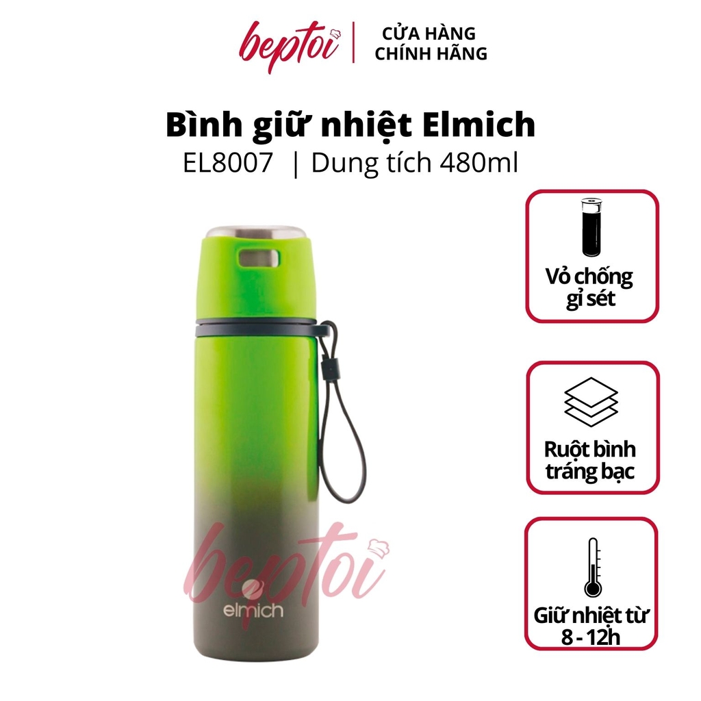 Bình giữ nhiệt Elmich EL8007 Inox 304 480ml