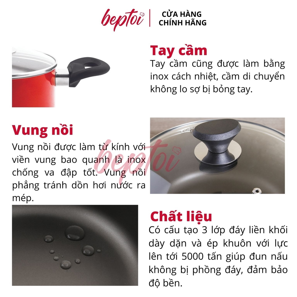 Bộ nồi bếp từ chảo chống dính Elmich EL-1162