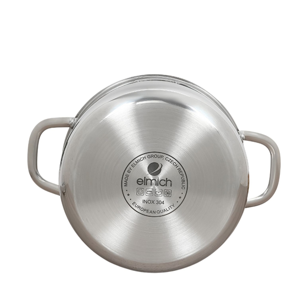 Nồi bếp từ inox 304 cao cấp 3 lớp đáy liền Trimax 3 chiếc size 16cm, 20cm, 24cm