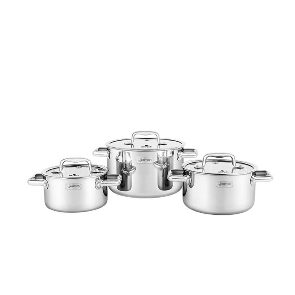 Nồi bếp từ inox liền khối Elmich Trimax ECO EL-8001 size 18, 20, 26cm